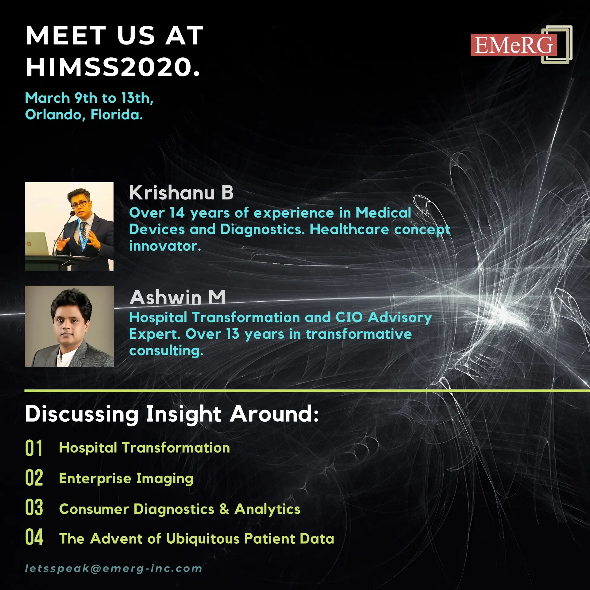 Team EMeRG is attending HIMSS 2020